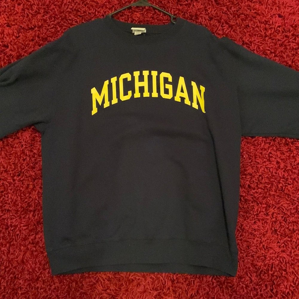Mens Michigan Navy Crewneck